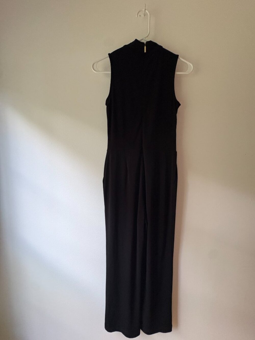 Michael Kors Lace-Panel Mock Neck Wide-Leg Jumpsuit - Size XS